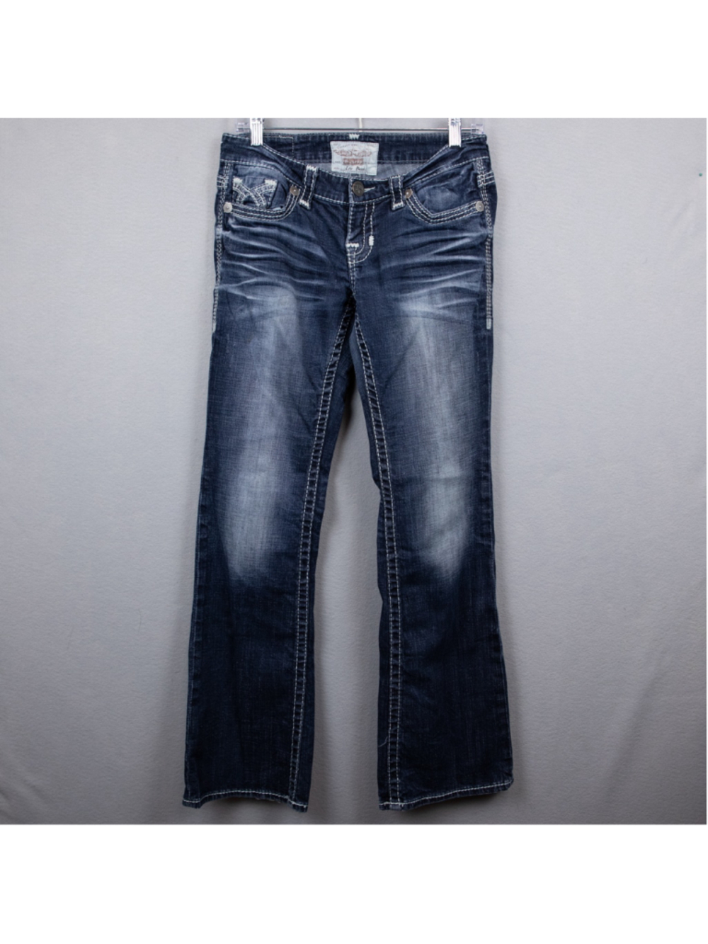 Big Star Liv contrasting stitch low rise bootcut jeans- 27R